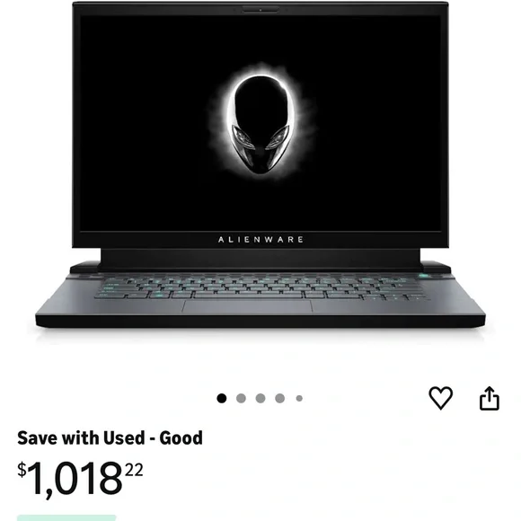 Alienware Silver Gaming Laptop with RGB Backlit Keyboard - Picture 10 of 10